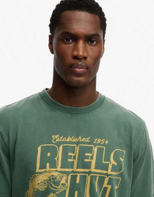 Superdry – Roadside Trade – Locker geschnittenes T-Shirt in Jägergrün, 3 von 4