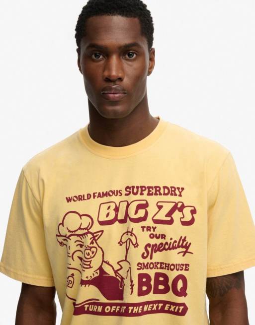 Superdry – Roadside Trade – Locker geschnittenes T-Shirt in Narzissengelb, 3 von 4