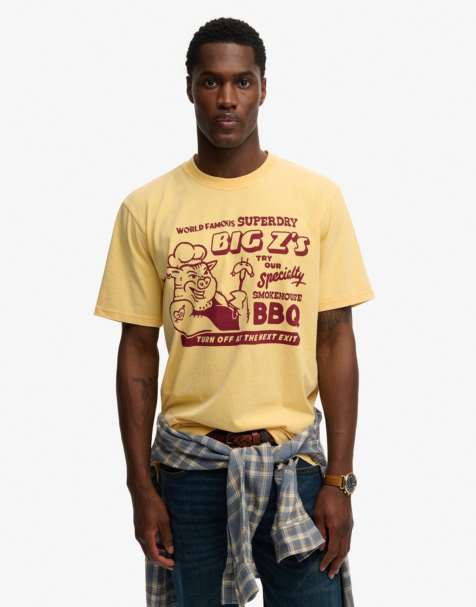Superdry Roadside trade loose t-shirt in daffodil yellow