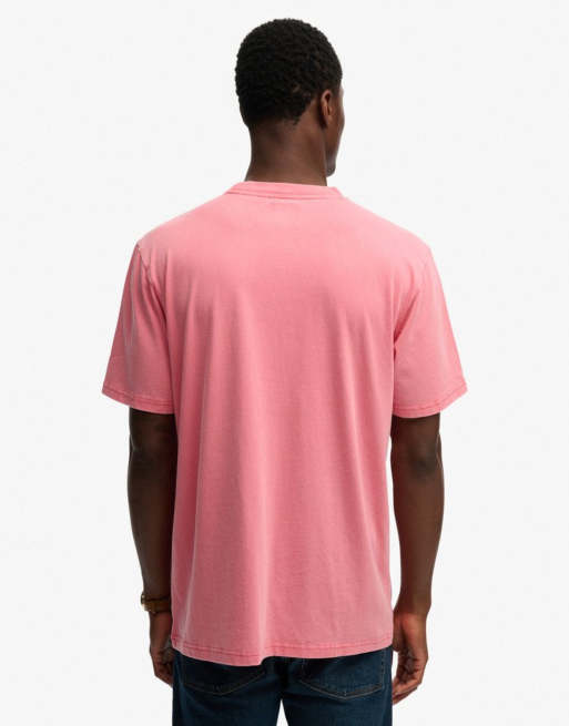 Superdry Roadside trade loose t-shirt in desert rose pink, 2 of 4