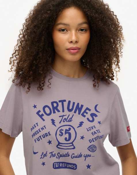 Superdry Roadside trade relaxed t-shirt in brassica lilac - view 1