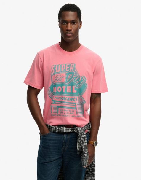 Superdry - Roadside Trade - T-shirt ample - Rose dune - view 1
