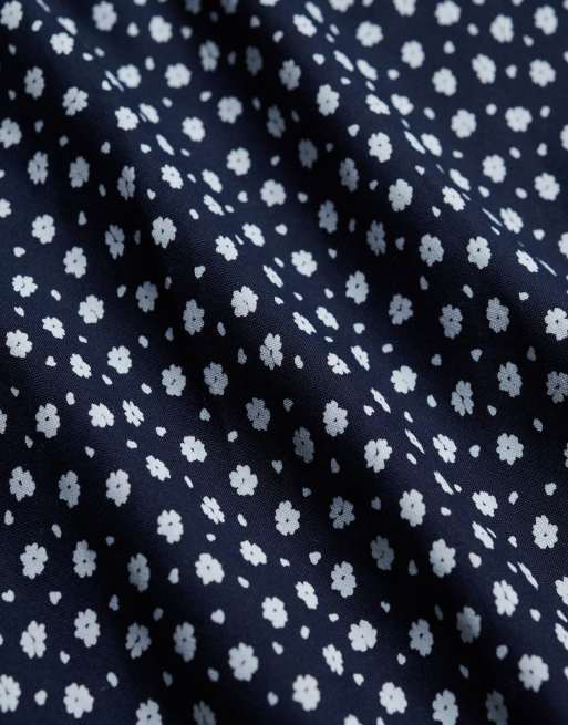 Superdry - Robe caraco longue à imprimé petits cœurs - Bleu marine, 5 de 6