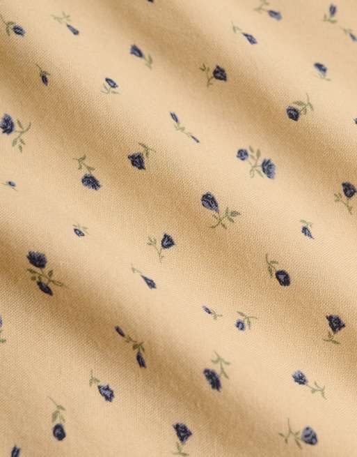 Superdry - Robe courte à imprimé roses avec décolleté en cœur - Jaune, 5 de 6