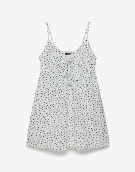 Superdry - Robe texturée à petites fleurs avec bretelles fines - Blanc cassé, 6 de 6