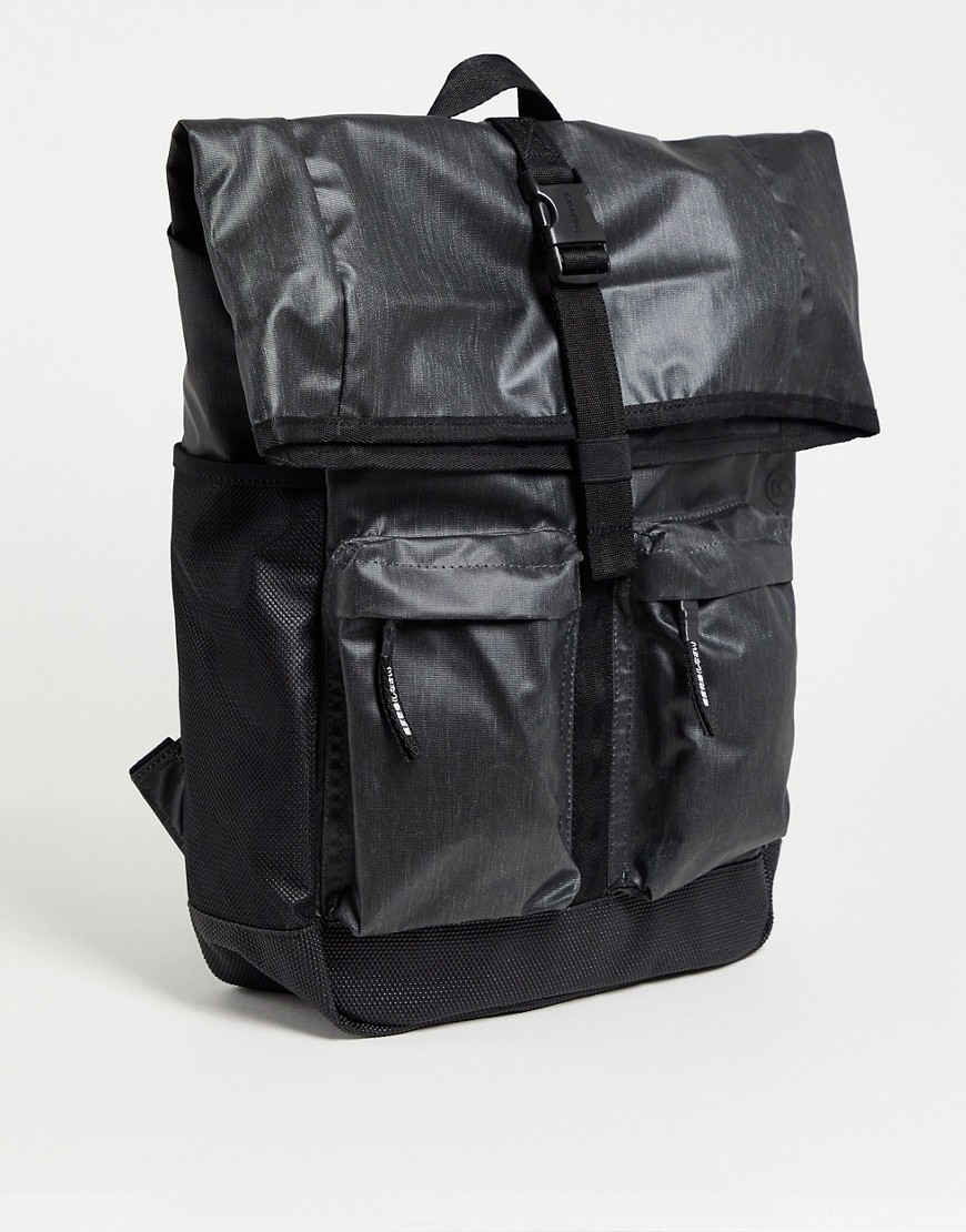 Superdry roll top tarp backpack-Black
