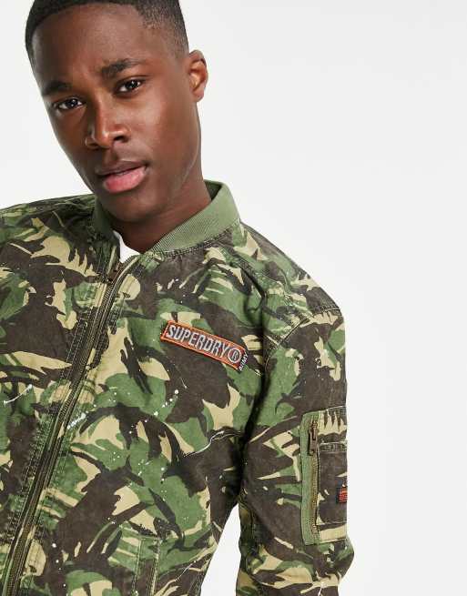 Superdry rookie splatter para on sale parka