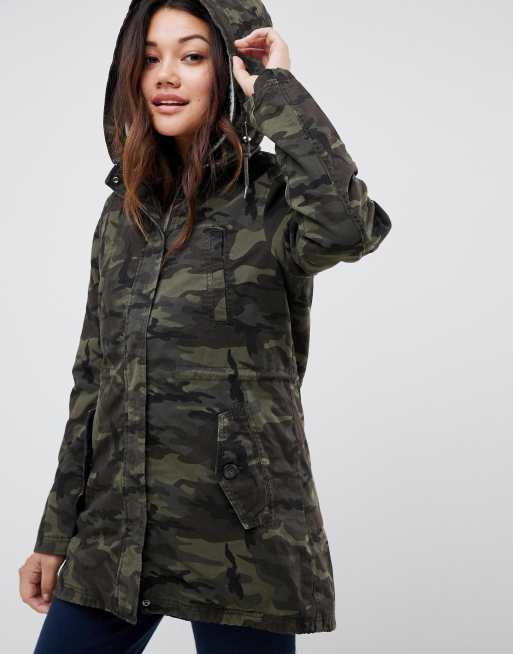 Superdry camo coat sale