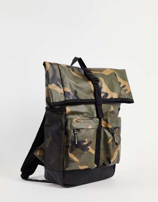 Superdry – Ryggsäck i presenningsmaterial med rullstängning