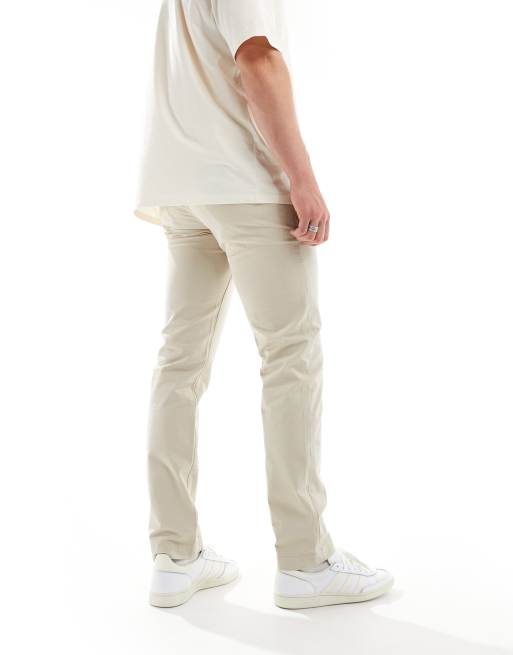 Superdry – Schmal zulaufende Stretch-Chinohose in Pelikan-Beige, 3 von 5