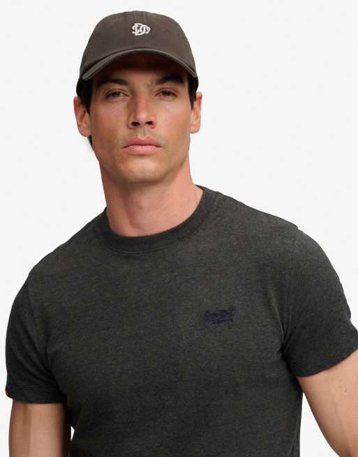 Superdry – Sd – Bestickte Baseballkappe in Vintage-Schwarz