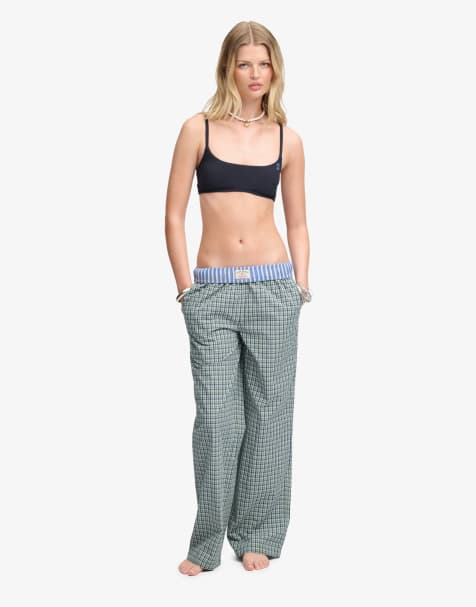 Superdry Sd&co bralette bikini top in eclipse navy - view 1