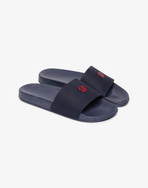 Superdry Sd&co. Pool-Slider in Atlantic Navy/Flare Red - view 1