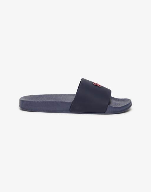 Superdry Sd&co. pool sliders in atlantic navy/flare red, 3 of 7