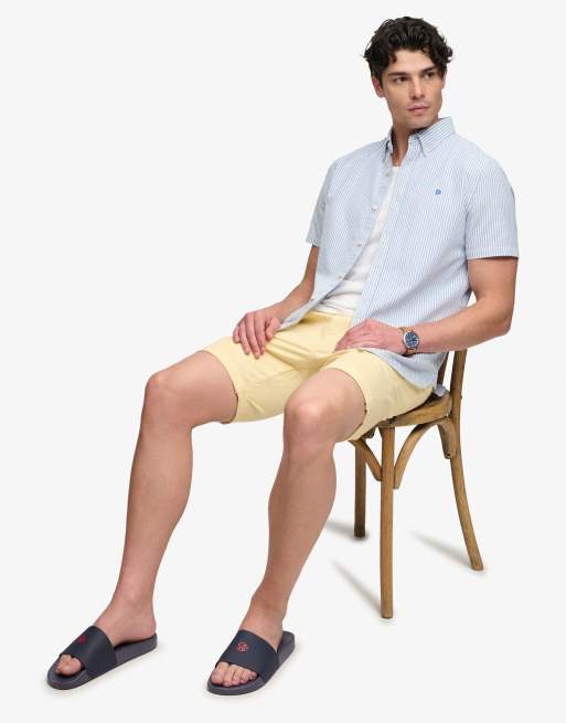 Superdry Sd&co. pool sliders in atlantic navy/flare red, 7 of 7