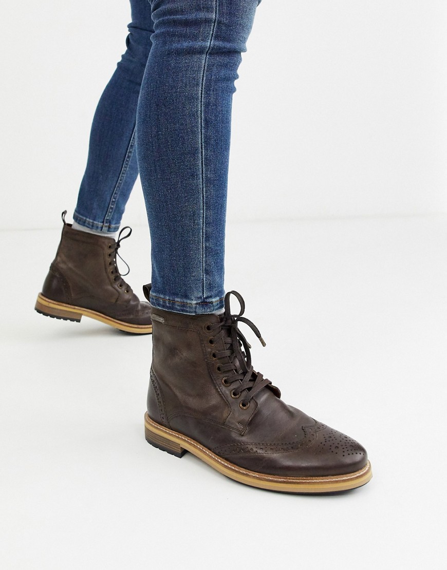 Superdry Shooter lace-up boots in brown