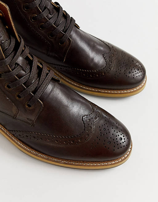 voorbeeld eend zuurstof Superdry Shooter lace-up boots in brown | ASOS