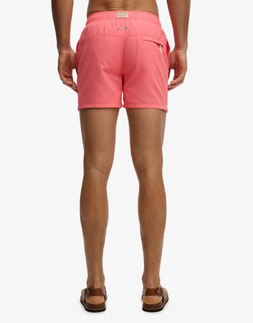 Superdry - Short de bain 15 pouces à logo brodé - Corail sucré, 4 de 7