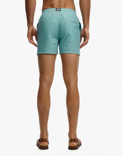 Superdry - Short de bain 15 pouces imprimé fleuri de qualité supérieure - Vert, 4 de 7