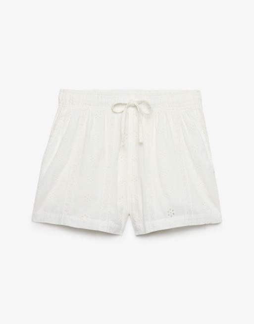 Superdry - Short de plage en broderie anglaise de coton - Blanc cassé, 7 de 7