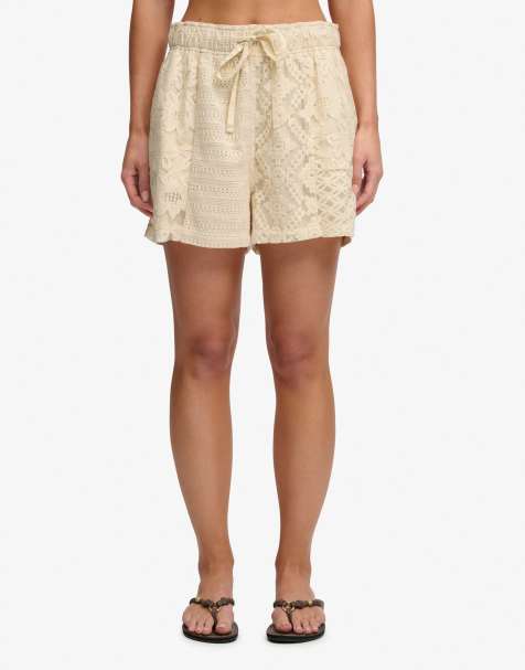 Superdry - Short de plage en dentelle - Écru poudré - view 1