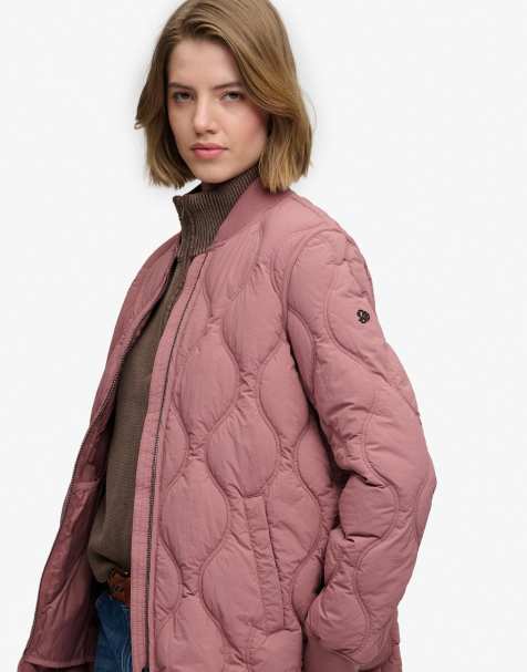 Superdry Short onion quilt liner jacket in roan rouge burgundy - view 1