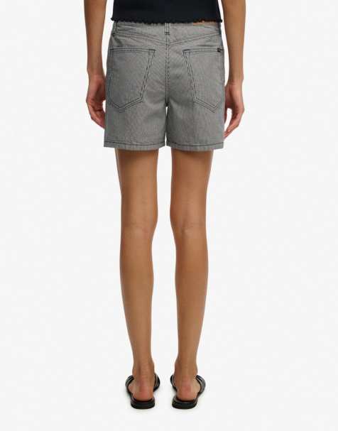 Superdry - Short rayé à taille mi-haute - Bleu marine foncé hickory - view 1