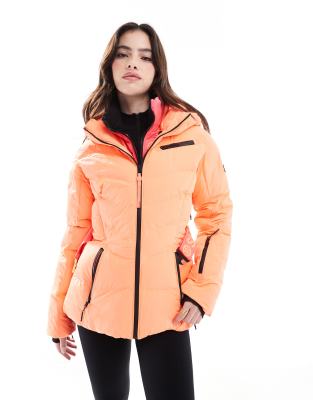 Superdry - Ski - Luxuriöse Steppjacke in Pastell-Koralle-Orange