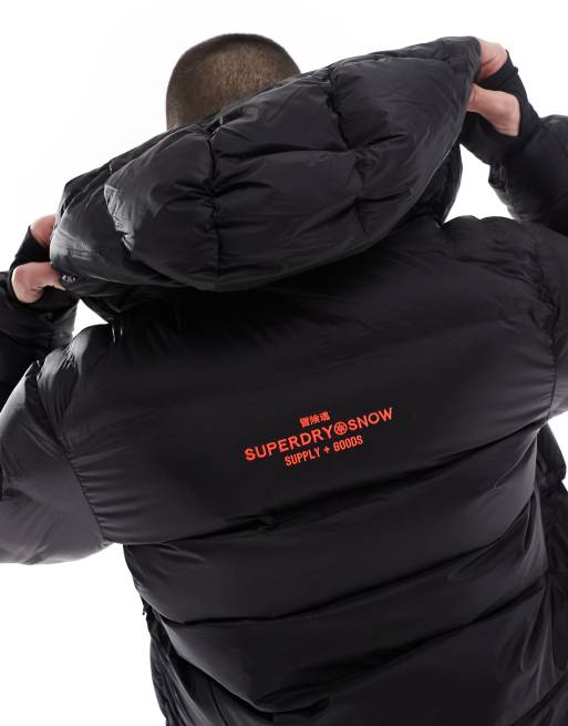 Superdry Ski sport puffer jacket in black