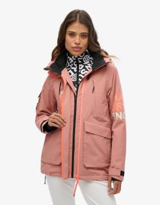 Superdry - Ski Ultimate Rescue - Jacke in Altrosa