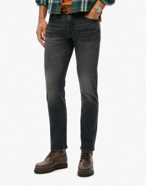Superdry – Slim-Fit-Jeans mit geradem Schnitt in Vintage-Optik, aus Baumwolle in Venom Vintage Black - view 1