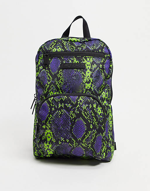 Superdry Sling backpack in snake print