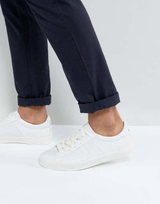 Superdry – Sneaker aus Leder in Weiß