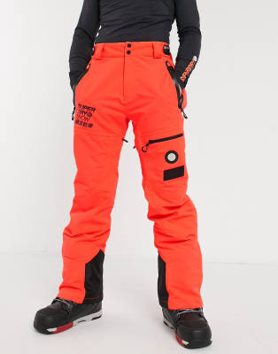 Superdry Snow SD pro racer rescue trousers in orange ASOS