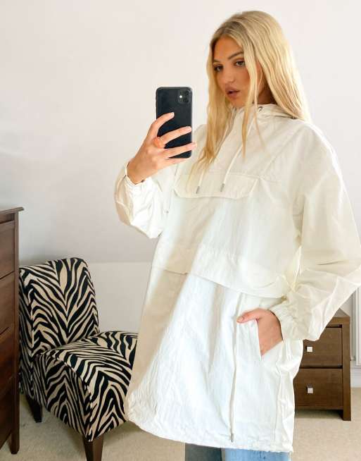 Superdry Sonoran overhead hooded jacket in cream ASOS