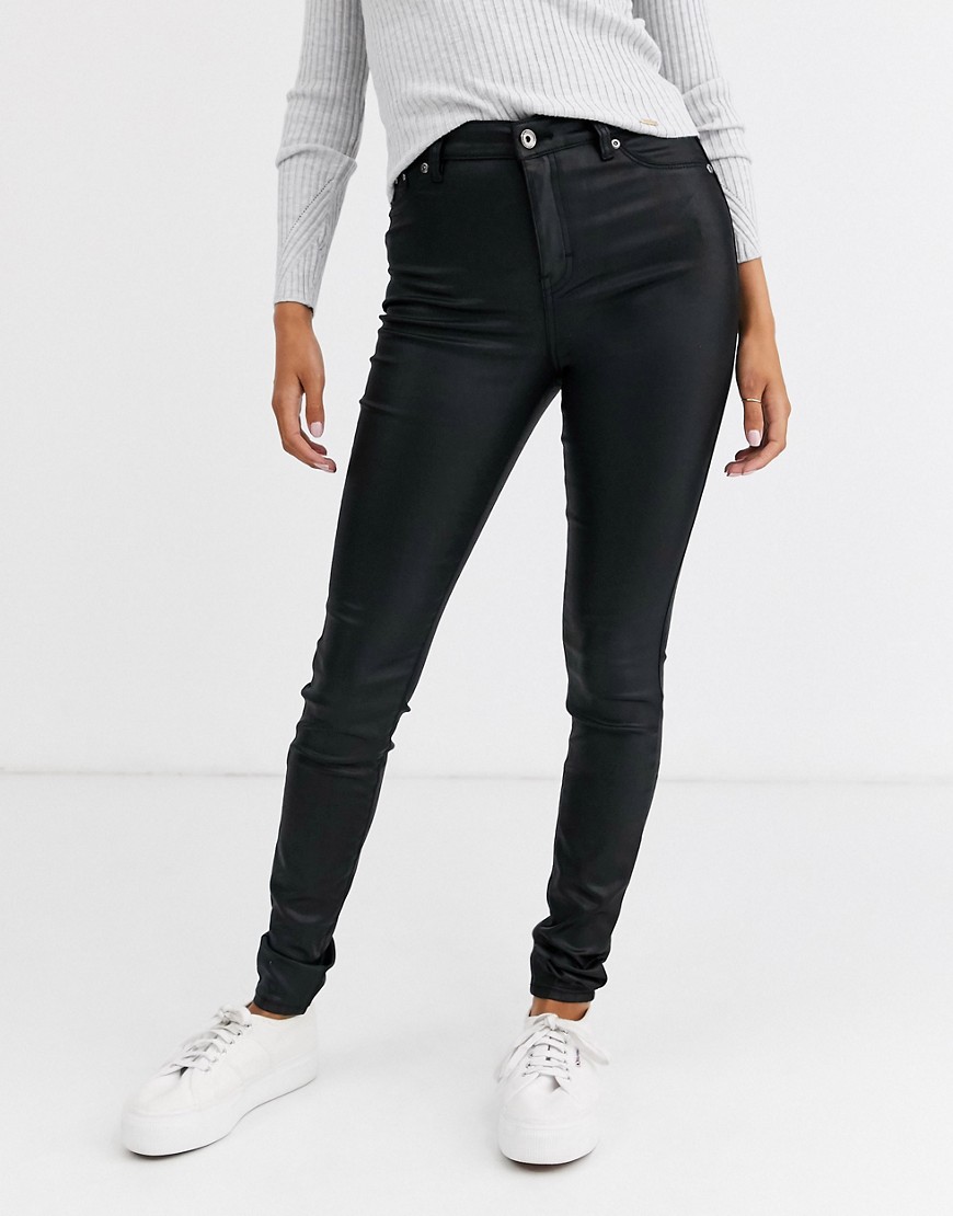 Superdry Sophia coated skinny jeans-Black