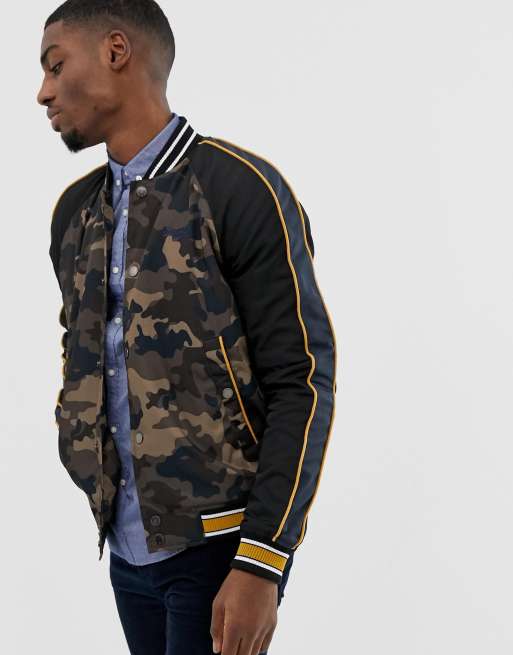 Camo baseball clearance jacket