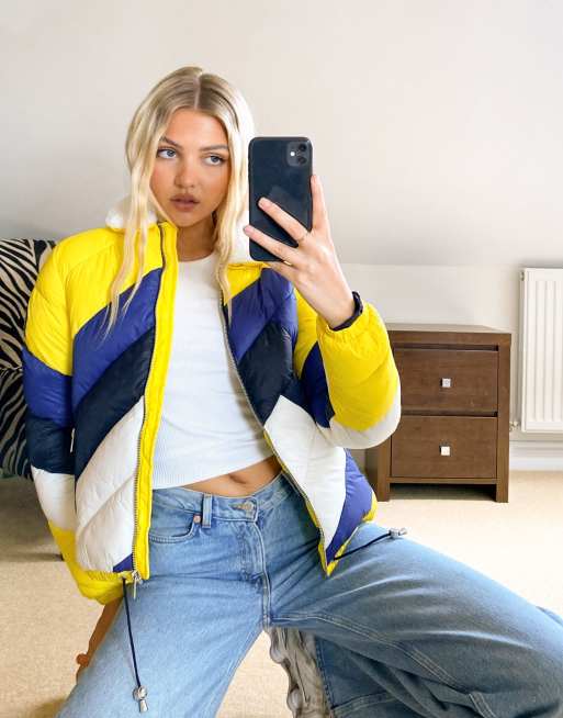 Superdry - Splice - Vatteret multifarvet jakke med farveblok