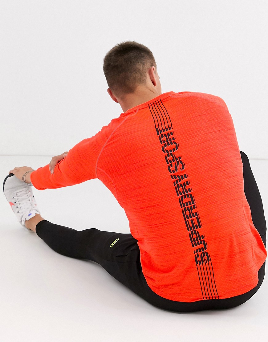 Superdry Sport - Active Loose Microvent - Maglietta a maniche lunghe arancione