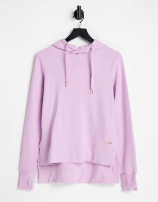 Superdry Sport active studio luxe hoodie in pink | ASOS