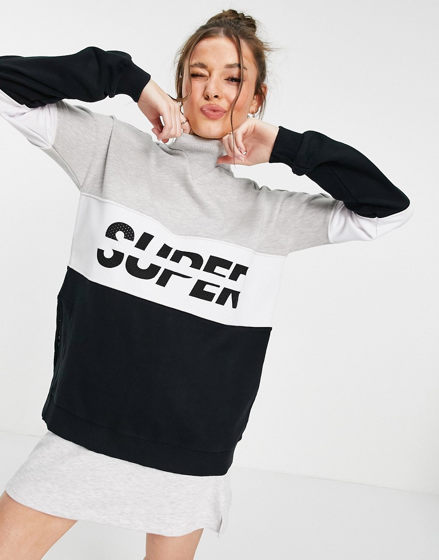 Superdry Sport color block logo sweatshirt in multi