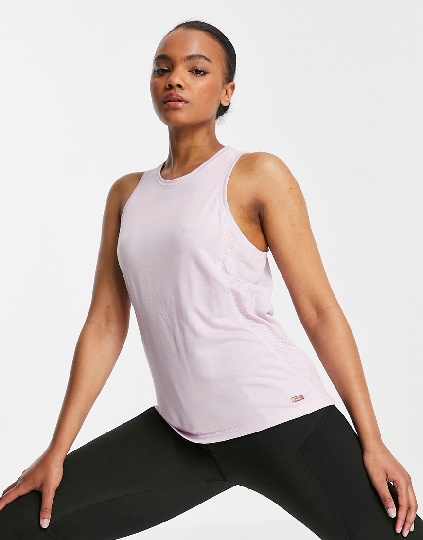 Superdry Sport soft touch tank top in pink