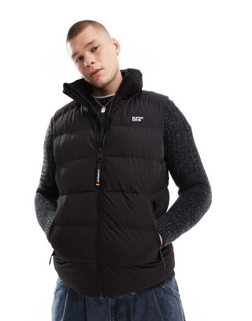 Superdry Sports Doudoune sans manches Noir