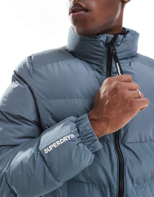 Superdry blue puffer jacket deals