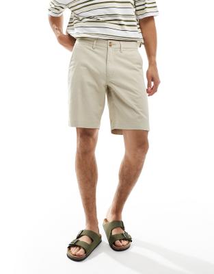 Superdry Stretch chino shorts in pelican beige-Neutral