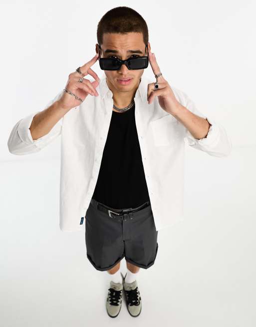 Superdry - Studios - Chemise casual en lin à manches longues - Blanc