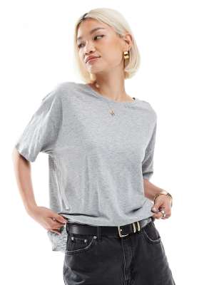 Superdry Studios dropped shoulder t-shirt in smoke grey marl - view 1