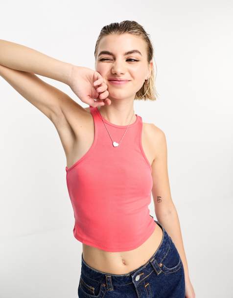 Nike Training One Dri-FIT glitter printed cropped vest in pink