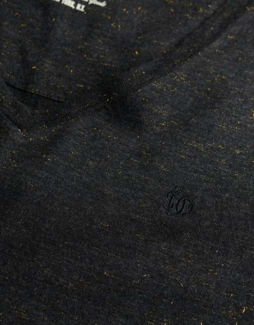 Superdry - Studios - T-shirt brodé en tissu flammé - Noir métallisé, 5 de 6