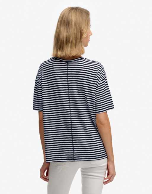 Superdry – Studios – T-Shirt in Optic/Schwarz gestreift mit Rundhalsausschnitt, 2 von 6